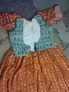 Elegant Orenge Ethnic Gown