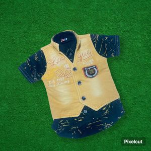 Boys Shirt With Shorts And Kurti
