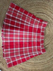 Red Plaid Skirt