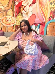 Cute Pink Printed Dress