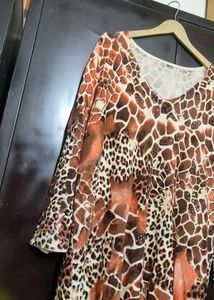 Brown 🟤 Printed Winter Top for 46 Bust