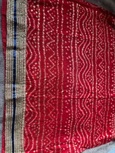 Red Bandhani Kurta
