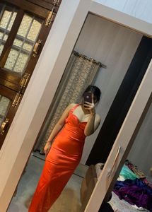 Gorgeous Silk Bodycon Dress🧡🎀🦋