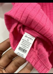 Pink ribbed top