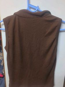 Brown Sleeveless Top