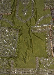 Olive Green Embellished Salwar Kameez
