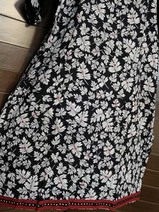 Women Black Printed Cotton Kurta