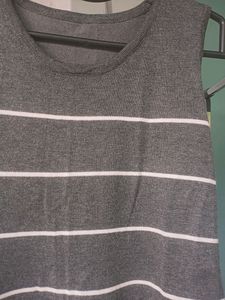 Grey Striped Dress