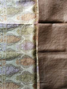 Brown Tasar Silk Blend Saree