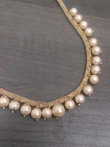 Pearl &amp; Gold Tone Necklace