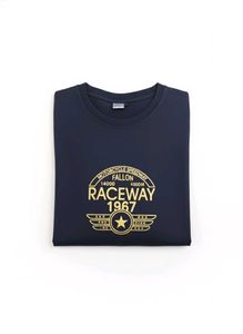 New Navy Blue Graphic Tee