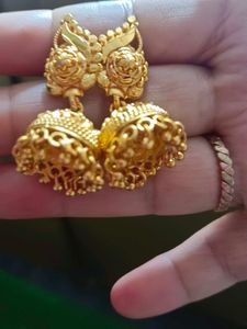 Golden Jhumka Earrings