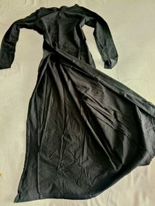 Black Long Side Slit Top