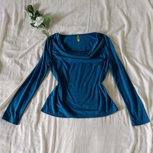 Cowl Neck Long Sleeve Top