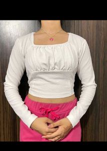 White Long Sleeve Top