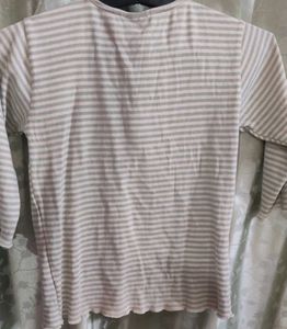 Striped Lace-Up Top