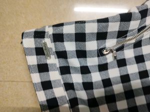 Tiny Baby Girls Black Top &amp; Gingham Pants Set