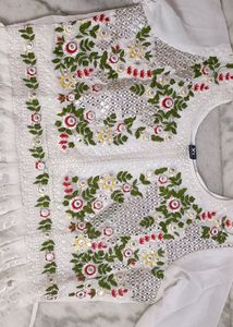 Georgette Full Thread Work Embroidery Kurti