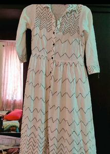Zigzag Print Maxi Dress
