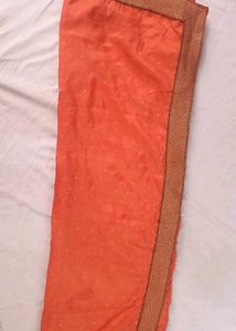 Orange Saree with Embellishments