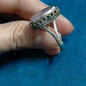Rose quartz Coffin Ring