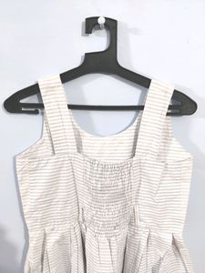 White Blue Striped Dress