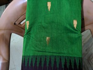 Premium Elegant Kalyani Cotton Green &amp; Maroon Sare