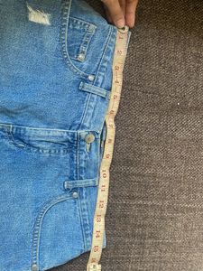 Distressed Denim Shorts