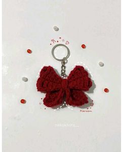 Crochet Bow Keychain