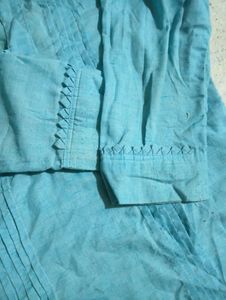 Chinese collar kurti and apple cut design