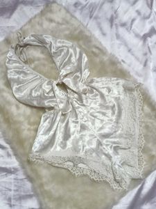 🖤 Cheongsam &amp; White Silk Lingerie🤍