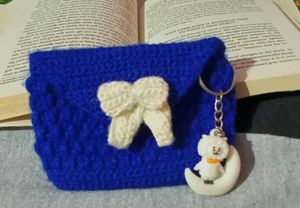 Crochet Cute Purse with Keychain 🎀