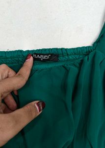 Elegant Emerald Green Crop Top corset