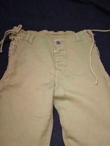 Unique Lace-Up Khaki Pants