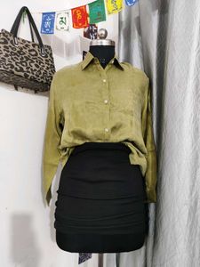 Green Button-Up Shirt
