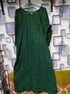 Green Kurti Pant Set