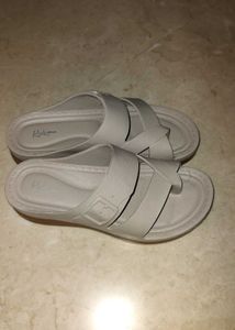 Beige Toe Loop Sandals