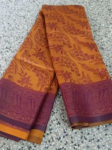 New Mustard Yellow And Wine Wedding Silk Saree