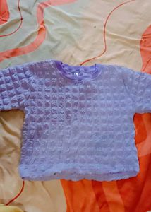 Lavender Textured Knit Top
