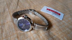 Titan Ocen Blue Dial &amp; Silver Chain Womens Watch