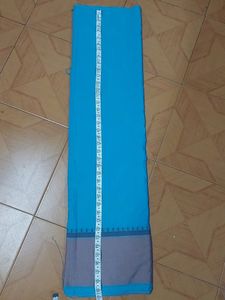 Blue and Coral Orange Dress Material