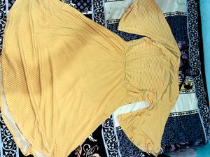 Yellow Striped &#39;Beauty&#39; Dress
