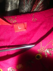 Pink Sleeveless Embroidered Dress