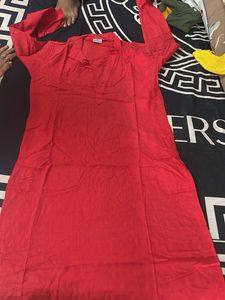Red Cotton Kurti