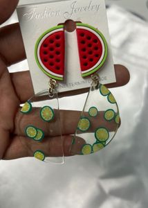 Brand new Fun Fruit Slice Dangle Earrings