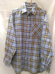 Gray & Yellow Plaid Button-Down Shirt