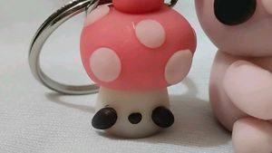 Cute Pig &amp; Mushroom Keychain
