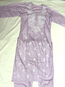 Brand New Chikankari Kurta Pant Set.