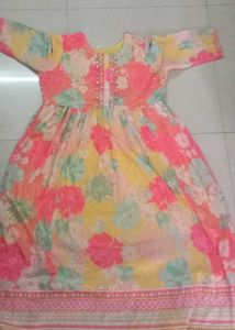 It&#39;s A line Long Kurti With ghera