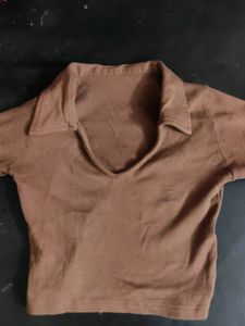Brown Crop Top